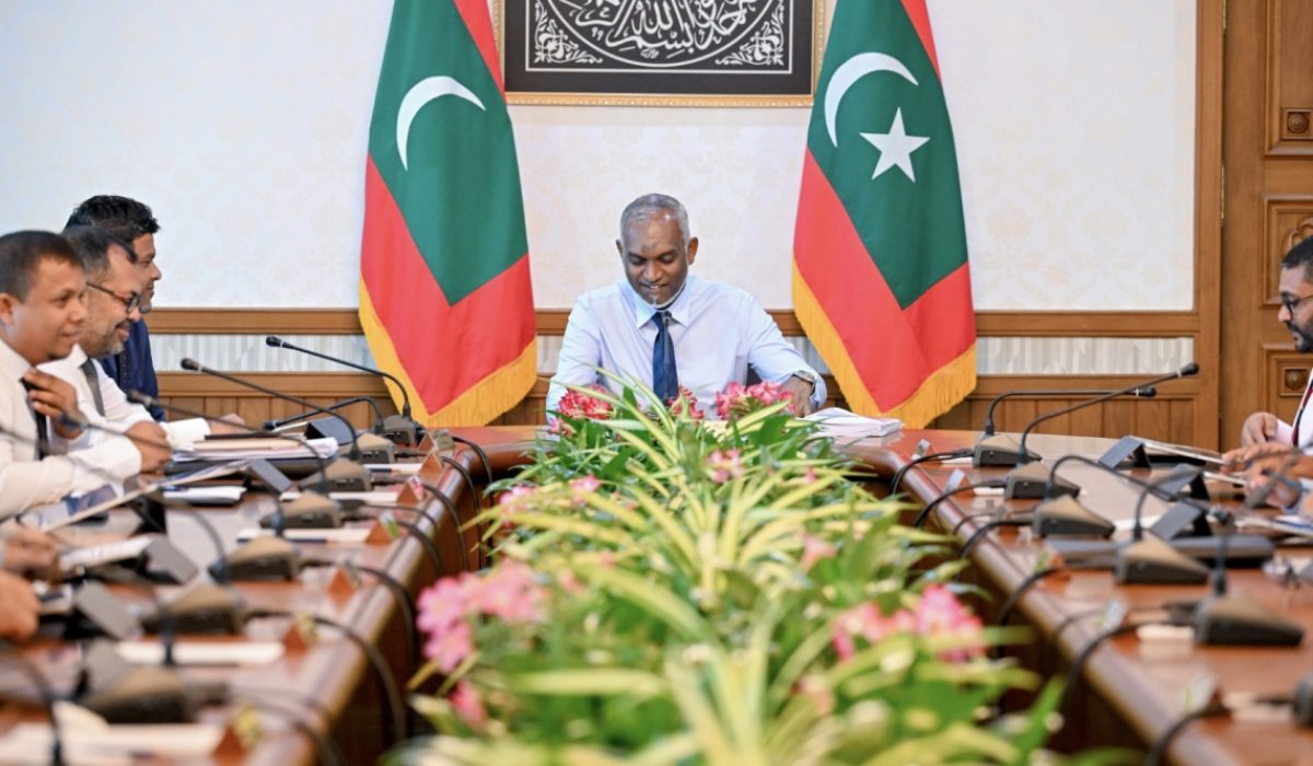 ރައީސުލްޖުމްހޫރިއްޔާ ކެބިނެޓް ބައްދަލުވުމެއްގައި. ފޮޓޯ: ރައީސް އޮފީސް