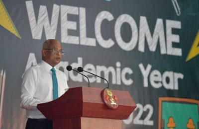 ރައީސުމްޖުމްހޫރިއްޔާ ޖަލްސާއެއްގައި ވާހަކަ ދައްކަވަނީ: ފޮޓޯ: ރައީސް އޮފީސް