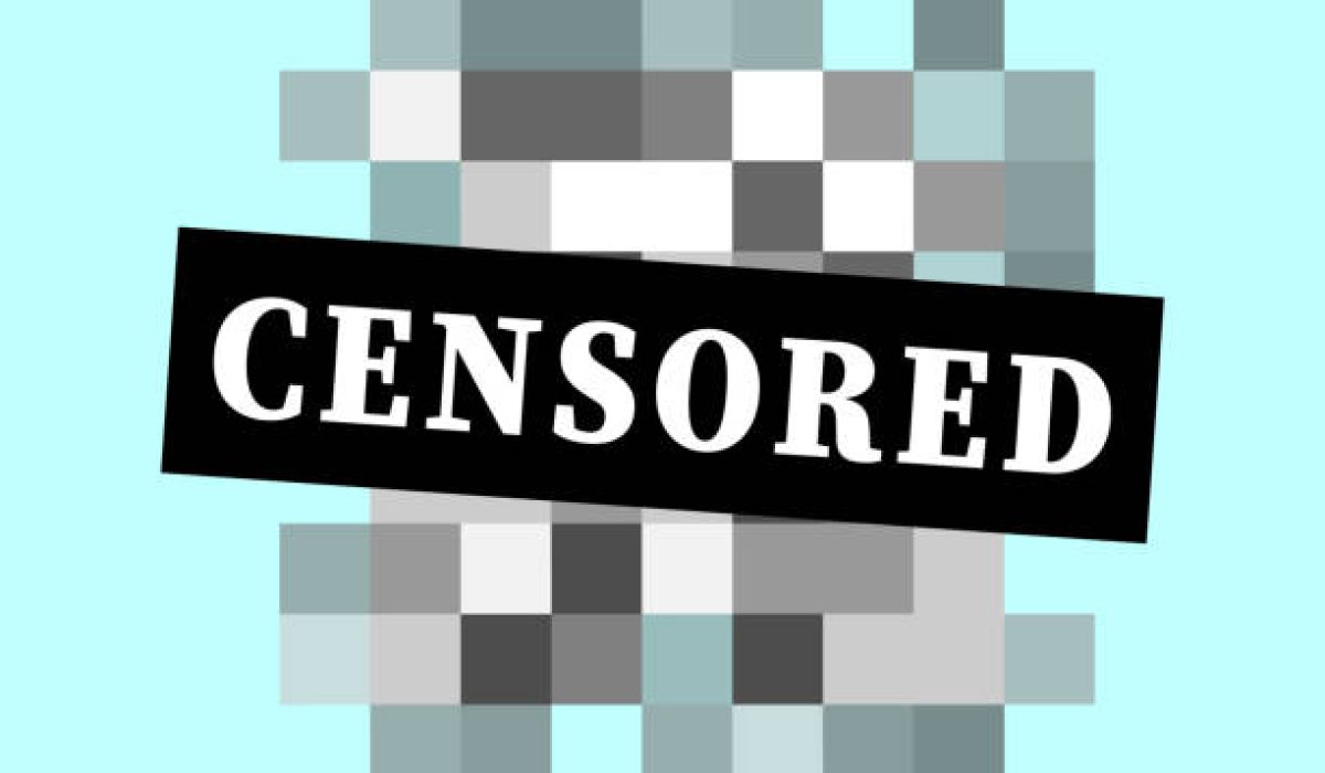 Pixel censored sign. Black censor bar concept. Vector illustration EPS10
