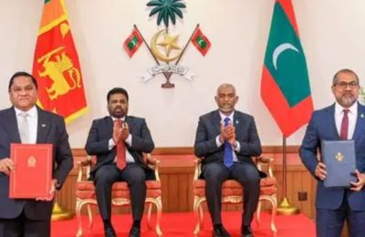 Lanka president with Muiz