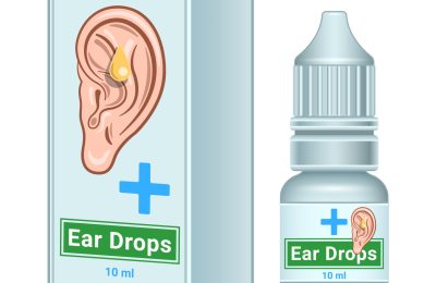 Ear Drops product package realistic isolated white background