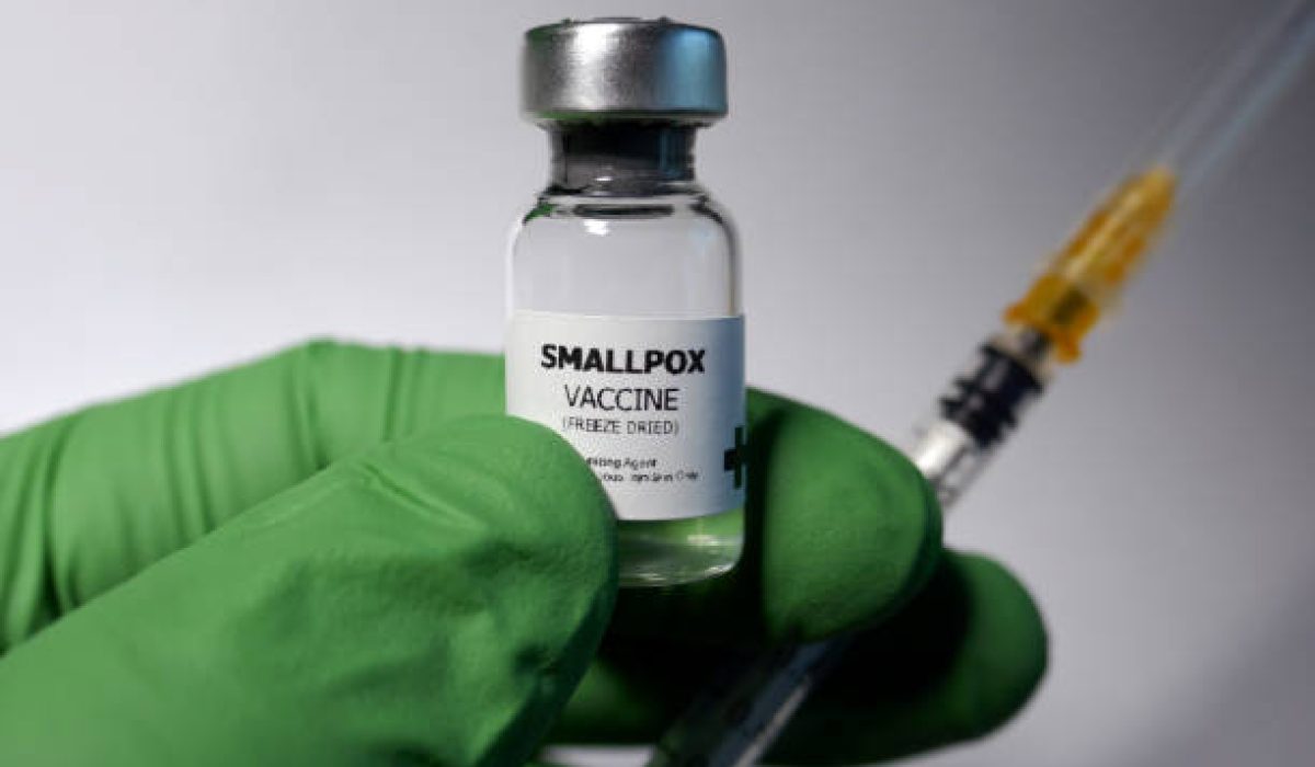 Smallpox vaccine - administration of antigenic material (vaccine) to stimulate an individual's immune system to develop adaptive immunity to a pathogen.
