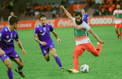 ރާއްޖެއާ ނޭޕާލް ބައްދަލުކުރި މެޗްގެ ތެރެއިން/ ފޮޓޯ: ވަގުތު
