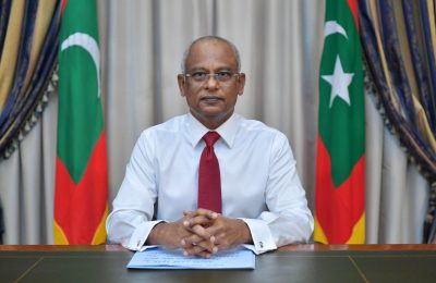 ހިޖުރީ އާއަހަރުގެ މުނާސަބަތުގައި ރައީސުލްޖުމްހޫރިއްޔާ ޚިތާބު ދެއްވަނީ. ފޮޓޯ: ރައީސް އޮފީސް