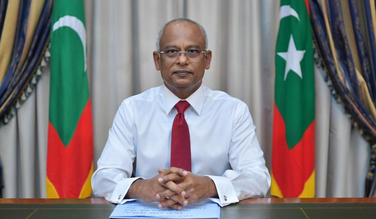 ހިޖުރީ އާއަހަރުގެ މުނާސަބަތުގައި ރައީސުލްޖުމްހޫރިއްޔާ ޚިތާބު ދެއްވަނީ. ފޮޓޯ: ރައީސް އޮފީސް